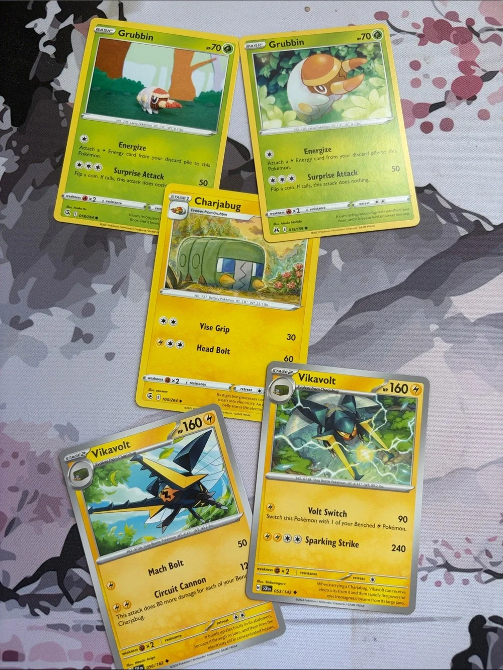 Grubbin, Charjabug, Vikavolt Evolution Line Lot | Fusion Strike + More | ✨5/$25✨